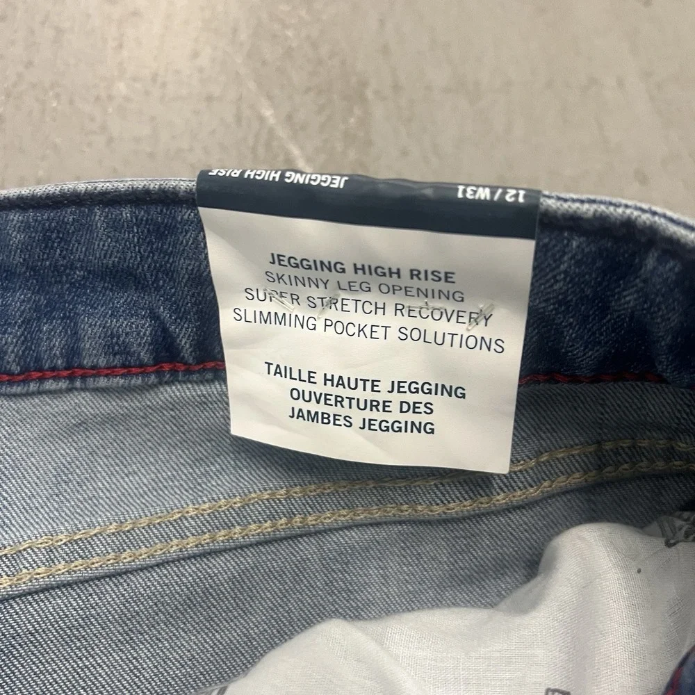 Tommy Hilfiger Women's  STRETCH HIGH RISE Signature‎ Curve Legging Jeans Size 12